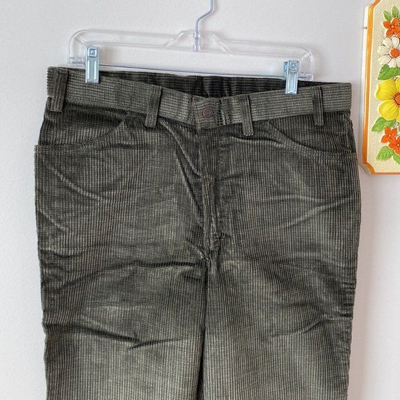 NWOT Vintage Mens Corduroy Grey Textured Stripped Pants - Picture 2 of 12